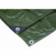 Bâche textile 6 x 8 m 140g/m² vert