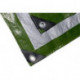 Bâche textile 6 x 8 m 140g/m² vert
