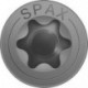 Vis universelle SPAX SeKo T-STAR+ 3.0 x 16 Galvanisé noir HP (Par 200)