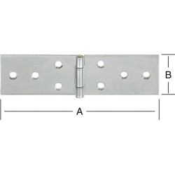 Charnière longue DIN large 50X23 galv.