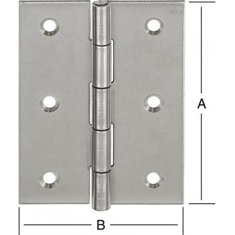 Charnières 50X39 mm acier inoxydable(V2A)