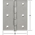 Charnières 60X46 mm acier inoxydable(V2A)