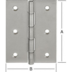 Charnières 80X58 mm acier inoxydable(V2A)