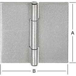 Charnières 40x40mm acier inoxydable V2A