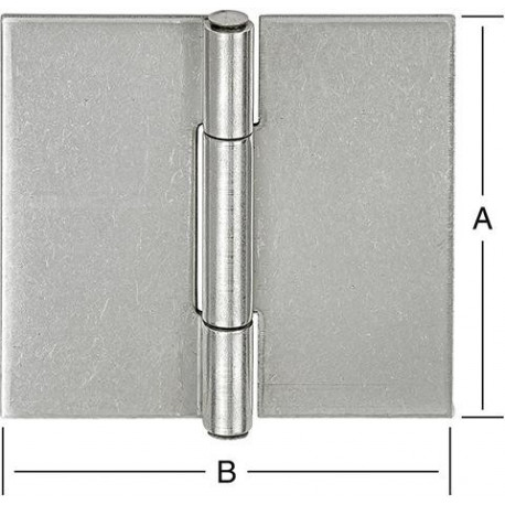 Charnières 40x40mm acier inoxydable V2A