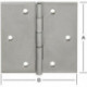 Charnières 70X70 mm acier inoxydable (V2A)