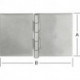 Ger.breit.Scharn. 60x90mmungeb. acier inoxydable V2A