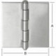 Charnières 63x63mm acier inoxydable V2A