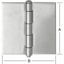 Charnières 75x75mm acier inoxydable V2A