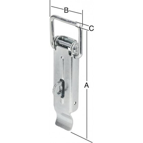 Loquet 138X47mm galv.