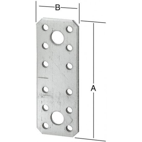 Connecteur plat 136X55 galva.. CE