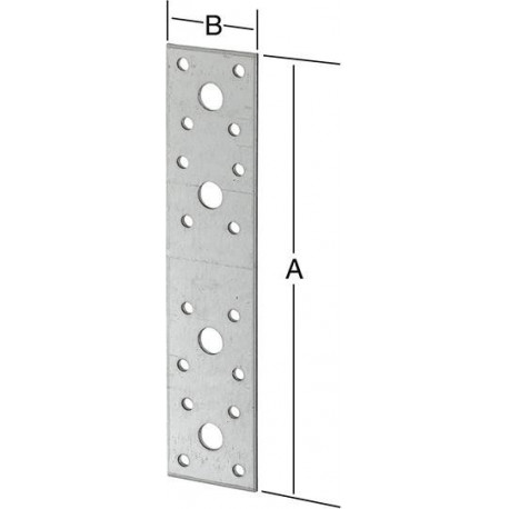 Connecteur plat 180X40 galva.. CE