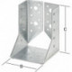 Sabot de poutre Int 80X120 galvanisé.. CE