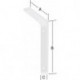 Equerre alu 200X250 mm blanc (Par 6)