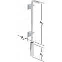 Verrou au sol 400X65X150 avec tube et 2 angles