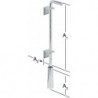 Verrou au sol 400X65X150 avec tube et 2 angles
