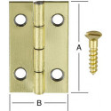 Charnière boite.20x12mm laiton plaqué. 4 unités