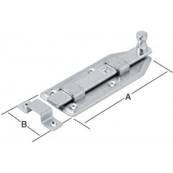 Bouton de porte pêne droit 140X56 zinc
