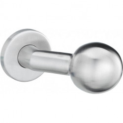 Bouton sur rosace. 1052/4020.couleur argent
