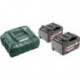 Kit de démarrage de batterie 18,0 V 2 x 4,0 Ah chargeur Metabo ASC 55 carton