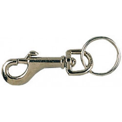 Mousqueton à clé nickelé 12x78mm (Par 30)