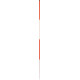 Jalon de chantier 2m. Acier. Rond pointu. Rouge/blanc