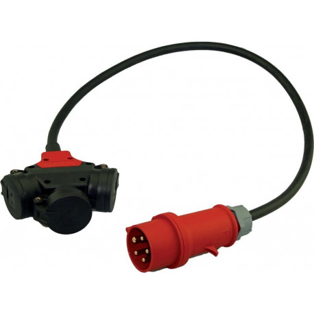 Ralllonge électrique triple IP44 1m H07RN-F5G2.5 CEE 16A