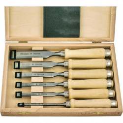 Jeu de burins 174HK 6 pcs. dans un coffret en bois