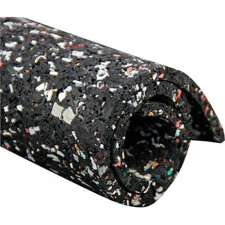 Tapis anti fatigue recyclage caoutchouc/PU. noir - coloré 10mm. 1500mm 5m