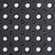 Tapis nid d'abeille (caillebotis) SBR/NR. noir. plafond ouvert. 13 mm. 100x920cm
