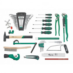 Assortiment d'outils pour Plombiers/Chauffagiste 45 pièces - sac à dos FORTIS