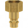 Bouchon mamelon pour couplage NW 7.2mm. Laiton. Série ES. FEMELLE G1/4 LÜDECKE