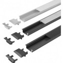Profil ChannelLine C. black.opalL3m Alu-+ profil de couverture