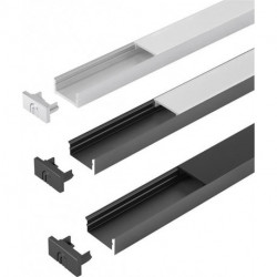 Profil ChannelLine D black.opal L3m Alu-+ profil de couverture