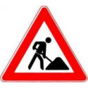 Panneau VKZ.123 triangle 900mm RAL2 chantier