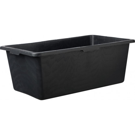 Bac à mortier 90L carré noir. Échelle L