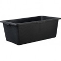 Bac à mortier 90L carré noir. Échelle L