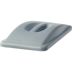 Couvercle polyéthylène gris l.290xP520 mm adapté à poubelle de tri 60 l avec poi