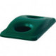 Couvercle polyéthylène vert l.290xP520 mm adapté à poubelle de tri 60 l pour les