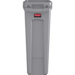 Poubelle de tri 87 l H762xl279xP558mm gris avec gaines d'aération RUBBERMAID 