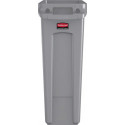 Poubelle de tri 87 l H762xl279xP558mm gris avec gaines d'aération RUBBERMAID 