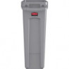 Poubelle de tri 87 l H762xl279xP558mm gris avec gaines d'aération RUBBERMAID 