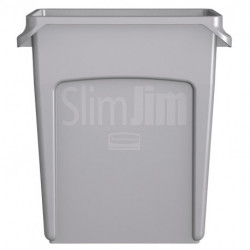Poubelle de tri 60 l H635xl279xP558 mm gris avec canaux d’aération