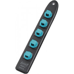 Barrette de douilles pour inserts de clé à douille SmartRail magn.L.245mm 1/2 pouce 5 douilles. 