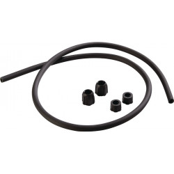 Tuyau de rechange D 8. PVC avec 2 écrous d'accouplementt longueur 1.3 m noir MES 