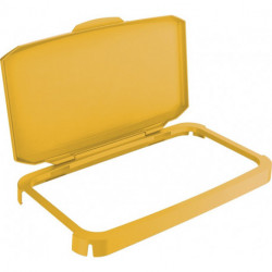 Couvercle rabattable PP gris l510xP285mm adapté aux poubelles de 60 l compatible 