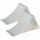 Jeu de cales de roue plastique dur L350xl140xH90mm poids 0.48 kg blanc 