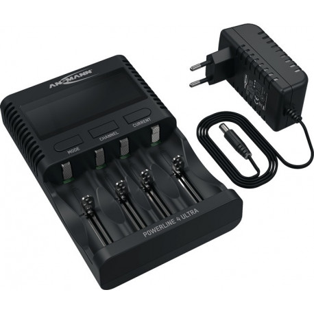 Chargeur universel UBC-Powerline4Ultra-EU-cb avec bloc d'alimentation 1.2 V NiMH 