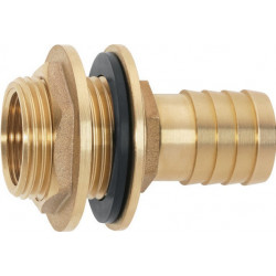 Kit raccordement p. fûts d’eau de pluie 1 po. laiton taille du tuyau 25 mm filet  (Par 6)