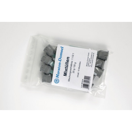 Mélangeur statique plastique p. double pulvérisateur 25g, 50g 10 pièces/boite MARSTON